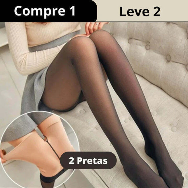 MEIA CALÇA TRANSLUCIDA FORRADA - KIT COM 2
