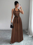 Macacão Pantalona Bicolor Elegante