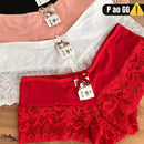 Kit 5 Calcinhas Shortinho Luxo Renda Belle
