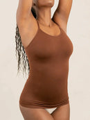 Blusa Modeladora Feminina Regata com Compressão – Disfarça Barriga