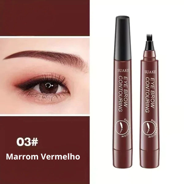 Caneta para Sobrancelhas 4 Pontas à Prova D’água (Pague 1 Leve 2)
