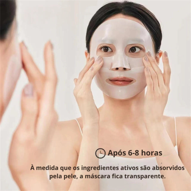 Kit Máscara Facial Noturna com Colágeno Hidratante