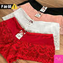 Kit 5 Calcinhas Shortinho Luxo Renda Belle