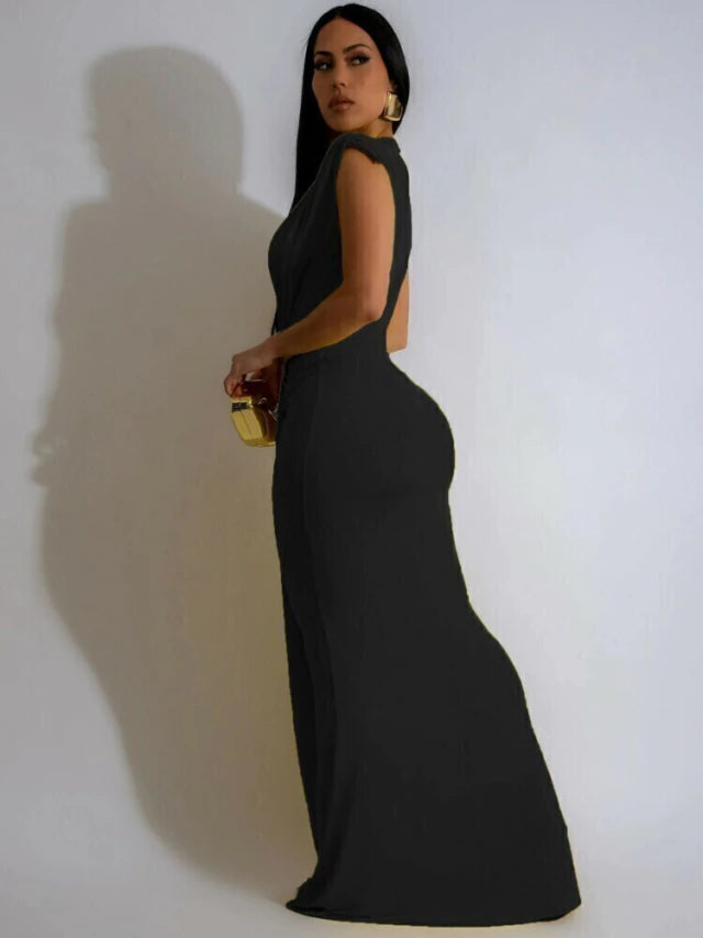 Vestido Longo de Festa - Elegância com Decote V