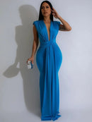 Vestido Longo de Festa - Elegância com Decote V