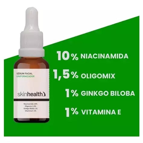 Sérum Facial Uniformizador SkinHealth com Niacinamida 10% + Oligomix