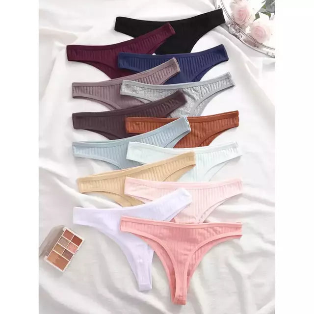 Kit 10 Calcinha Fio Dental Canelada Confortável