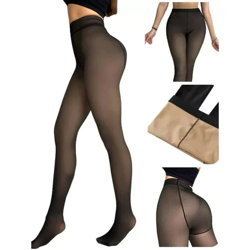 MEIA CALÇA TRANSLUCIDA FORRADA - KIT COM 2