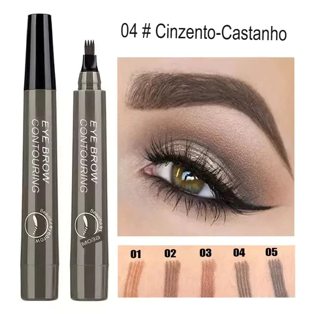 Caneta para Sobrancelhas 4 Pontas à Prova D’água (Pague 1 Leve 2)