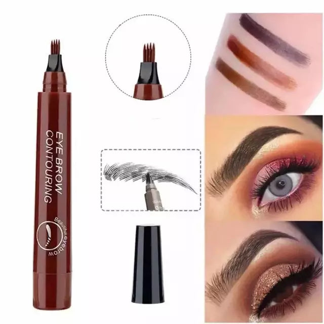 Caneta para Sobrancelhas 4 Pontas à Prova D’água (Pague 1 Leve 2)